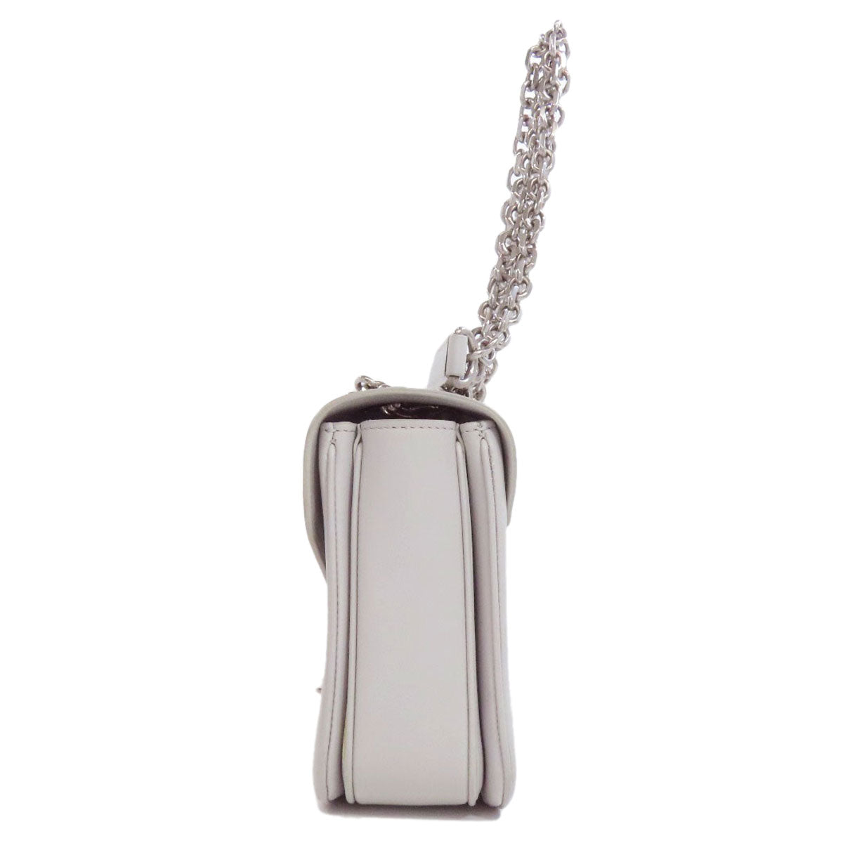 Shoulder Bag Gray Cmetal Women Leather