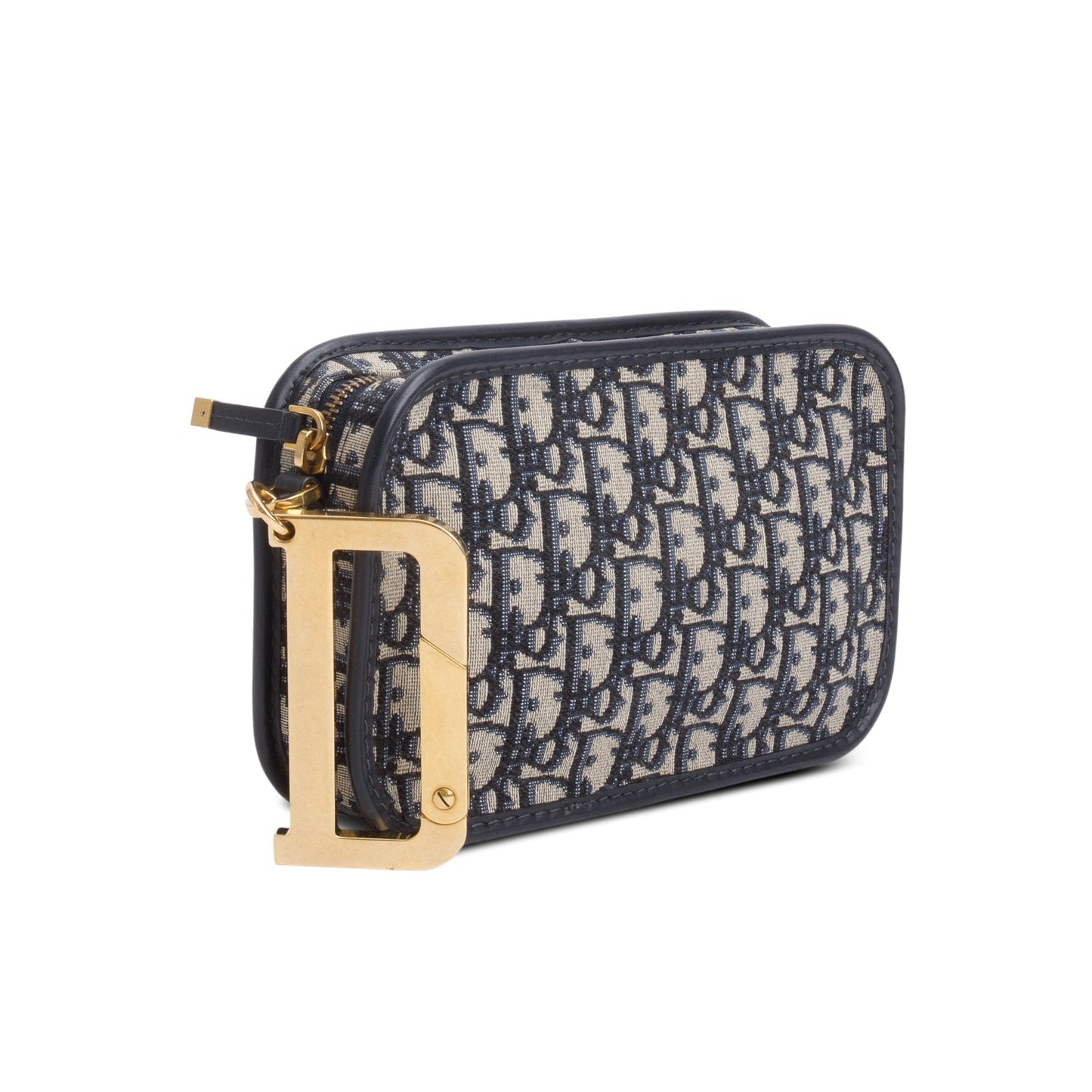 Dior Christian Navy Oblique quake Clutch Handbag Clutch Bag