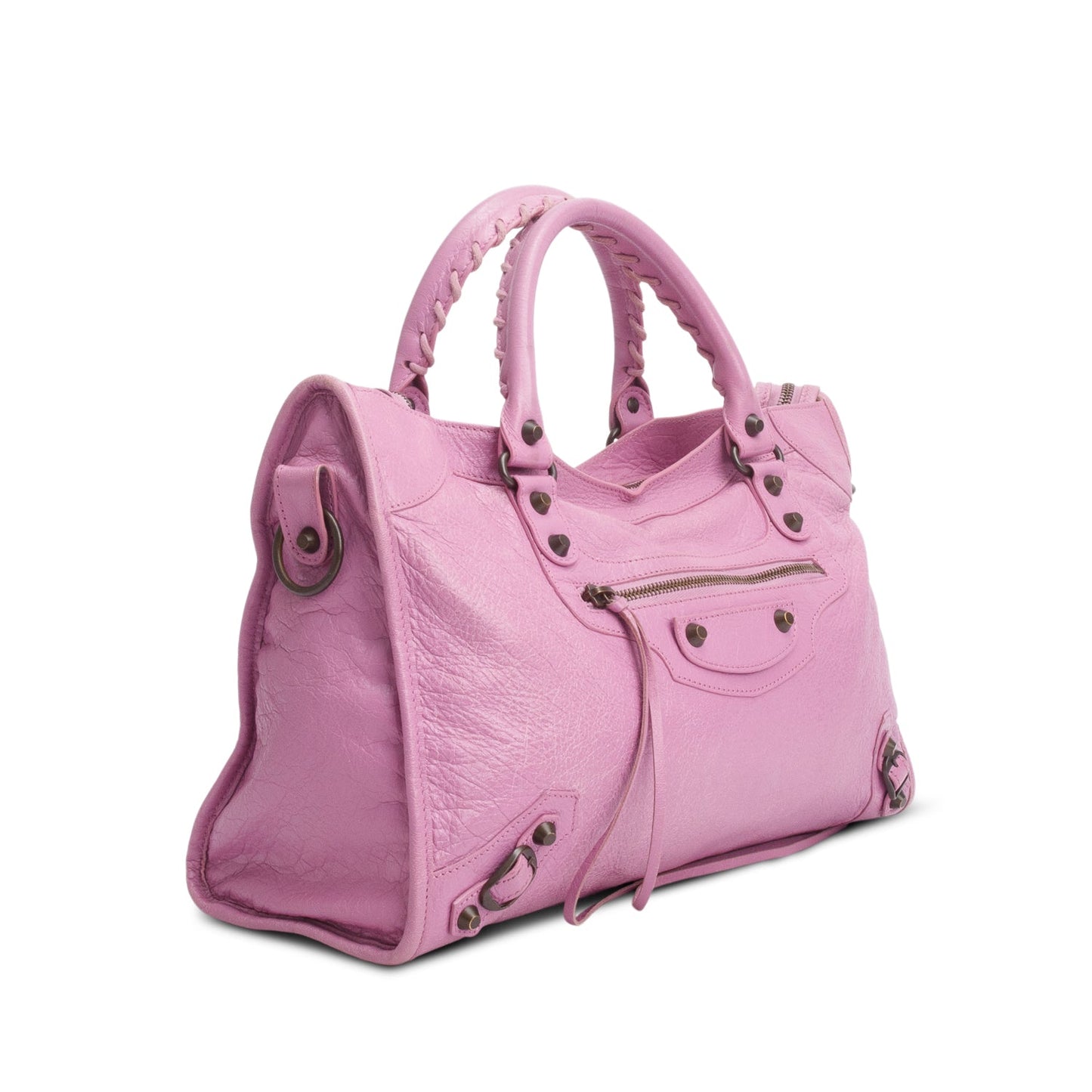 Balenciaga Purple Arena Lambskin Le City Bag Leather Medium Travel Bag