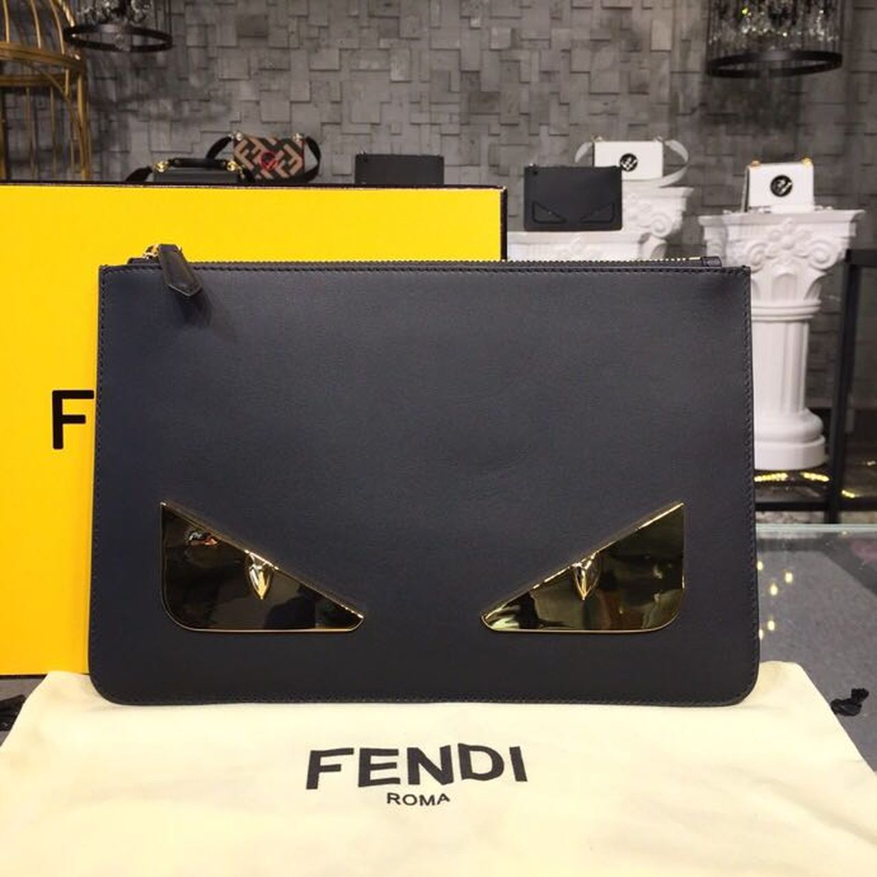 Fendi Selleria Monster Pouch Ff Travel Bag