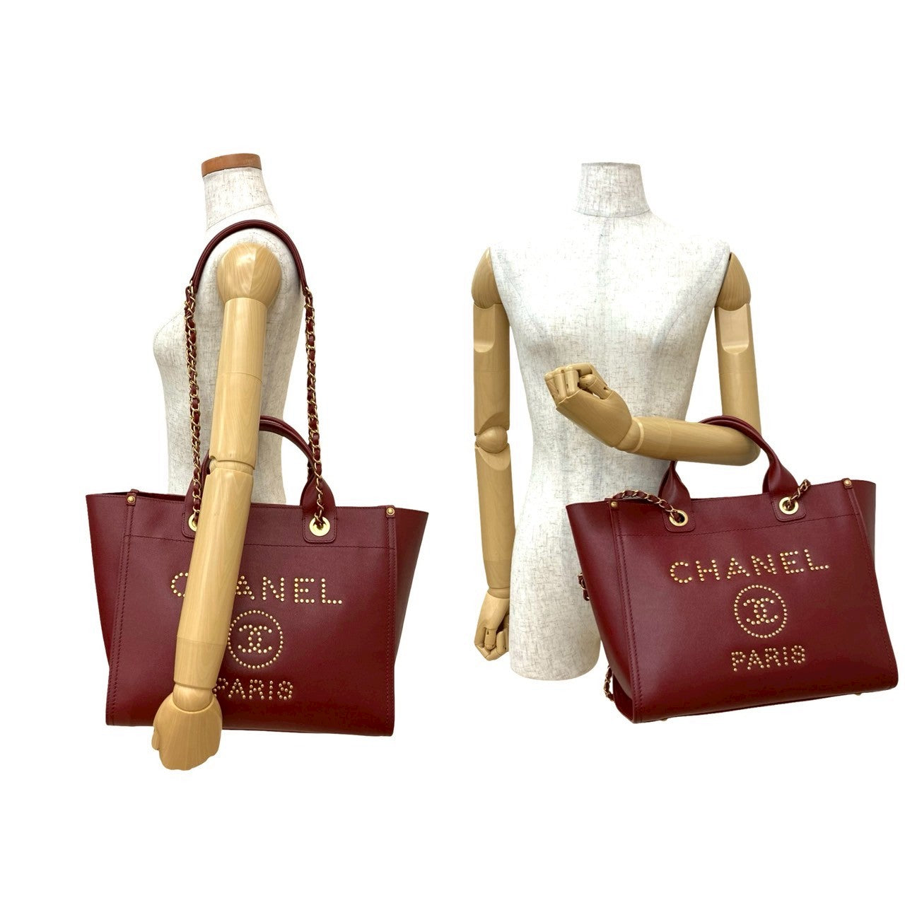 Chanel Matt caviar skin Deauville Red Shoulder Bag