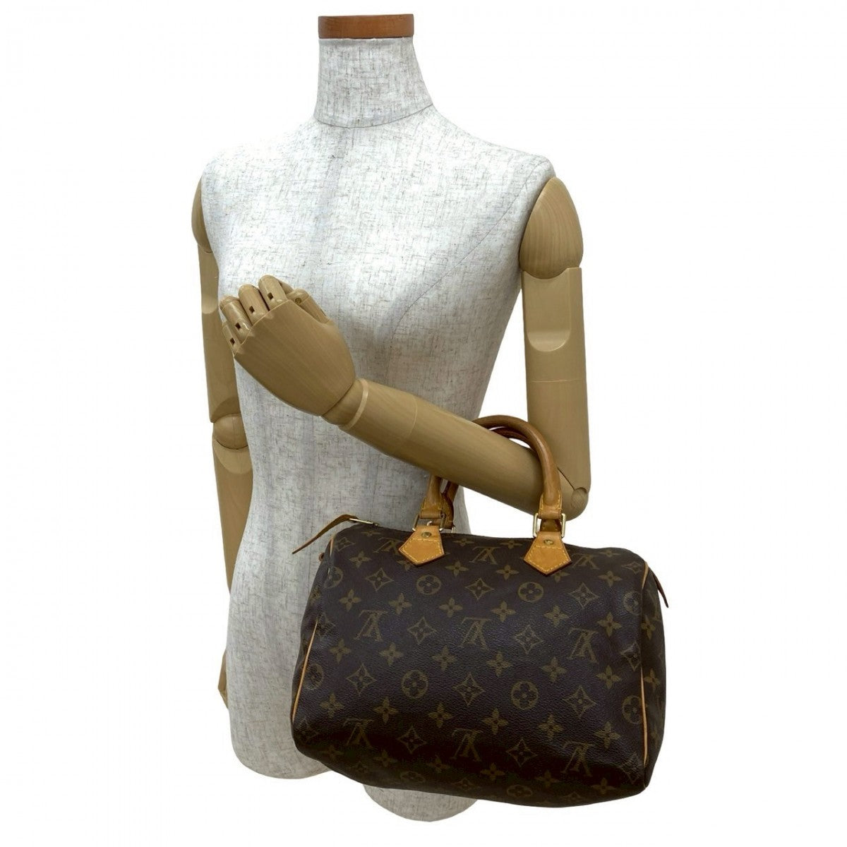 Louis Vuitton Speedy 25 Monogram Leather Brown Handbag 2