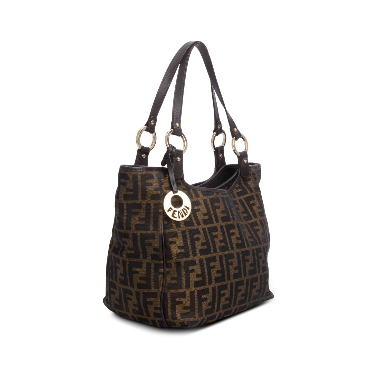 Fendi Zucca Ff Chef Tote Nylon Brown Tote Bag