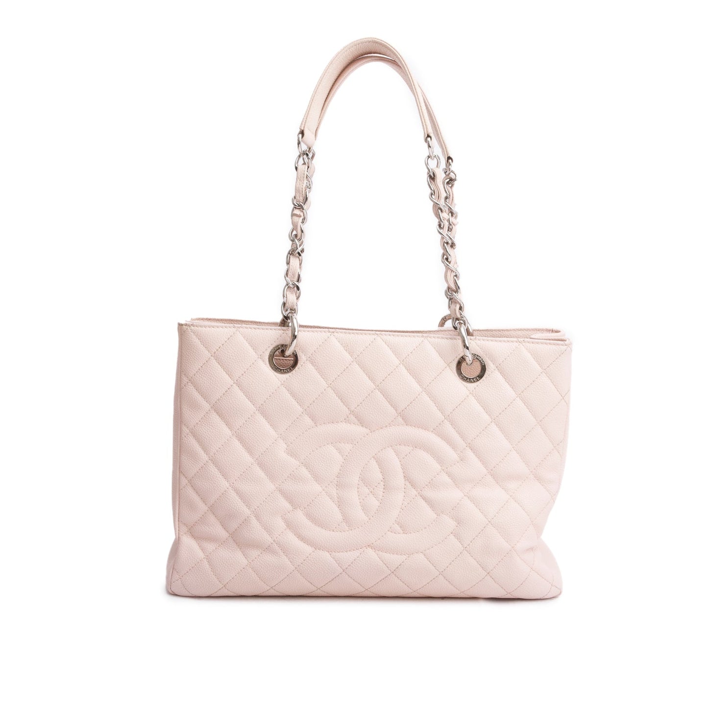 Chanel Caviar Grand Shopping GST Leather Pink Travel Bag Tote Gst