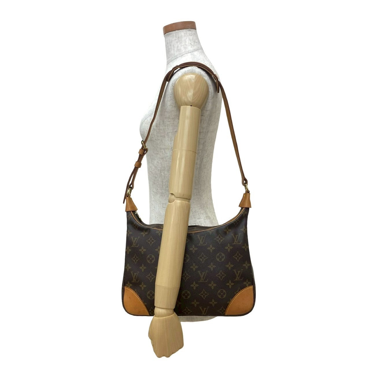 Louis Vuitton Boulogne Monogram Leather Brown Shoulder Bag