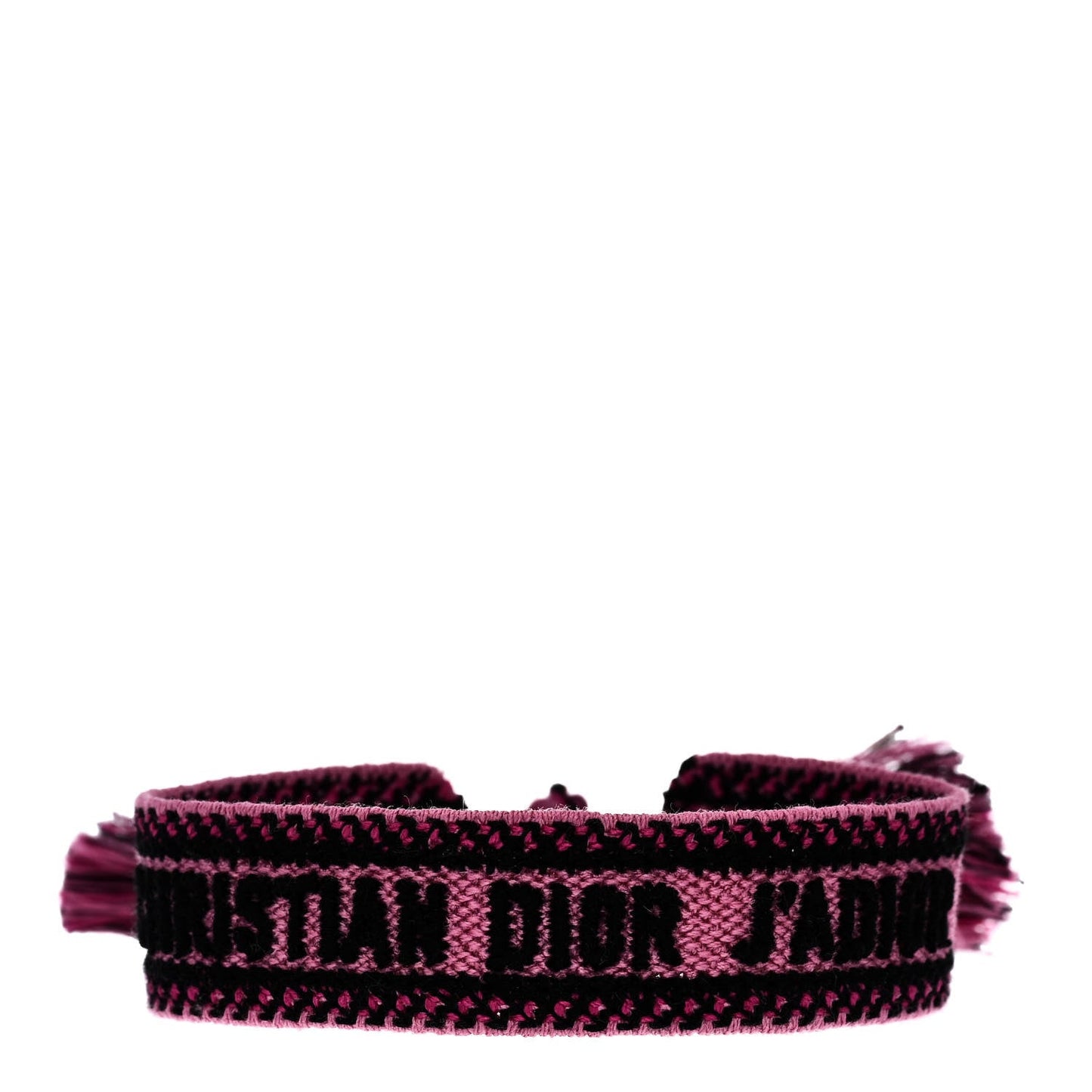 Dior Handbag Christian Cotton J'A Friendship Bracelet Pink Multicolor Woven Jewelry
