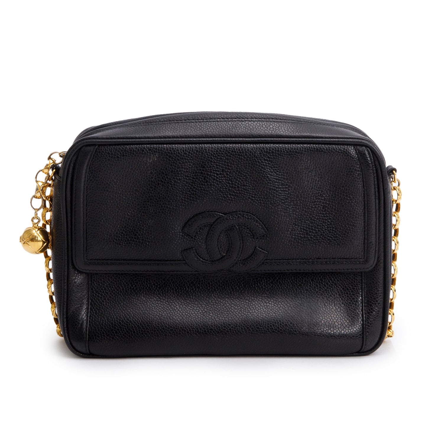 Chanel Caviar Bijoux Camera Black Travel Bag