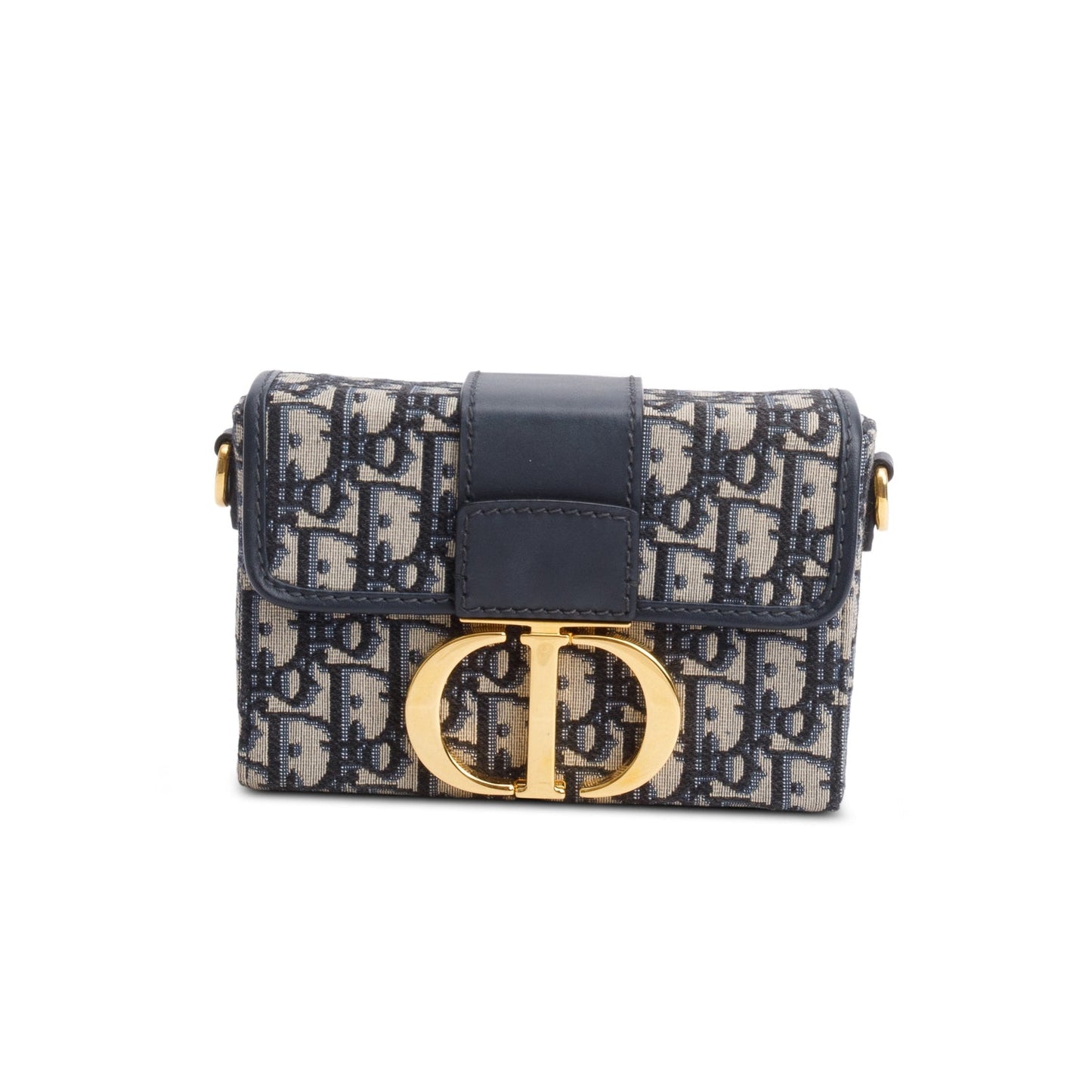 Dior Christian Oblique Montaigne Box Bag Blue Travel Bag