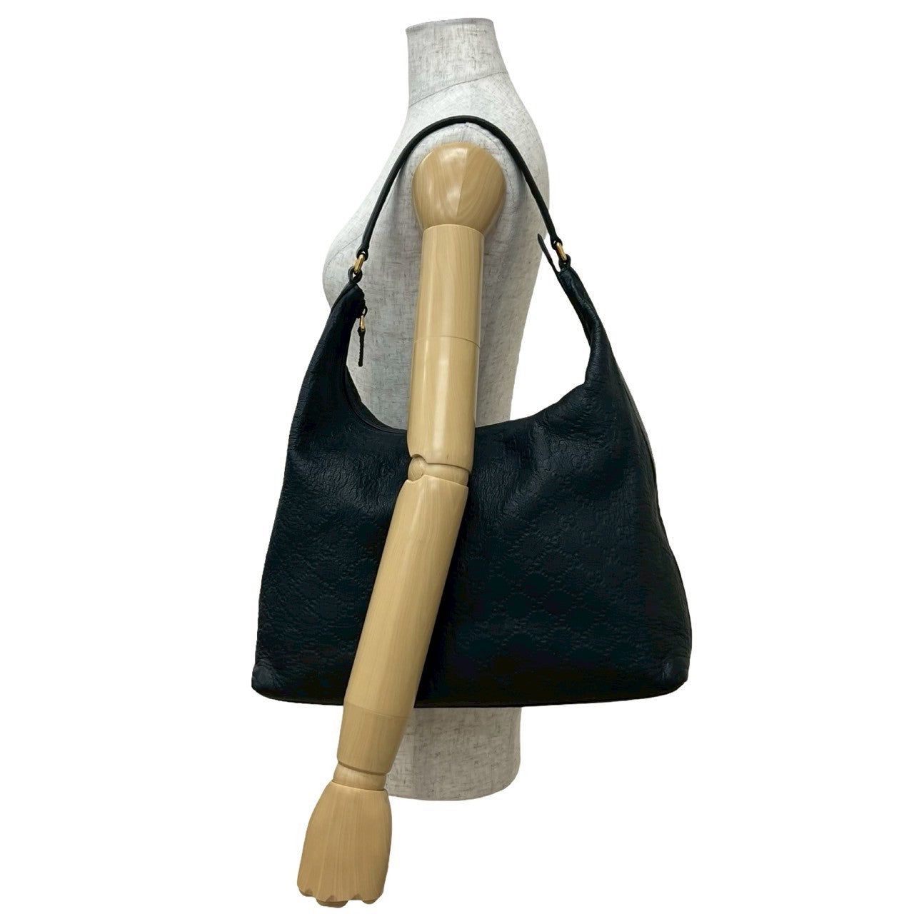 Gucci Sima Leather Black Shoulder Bag