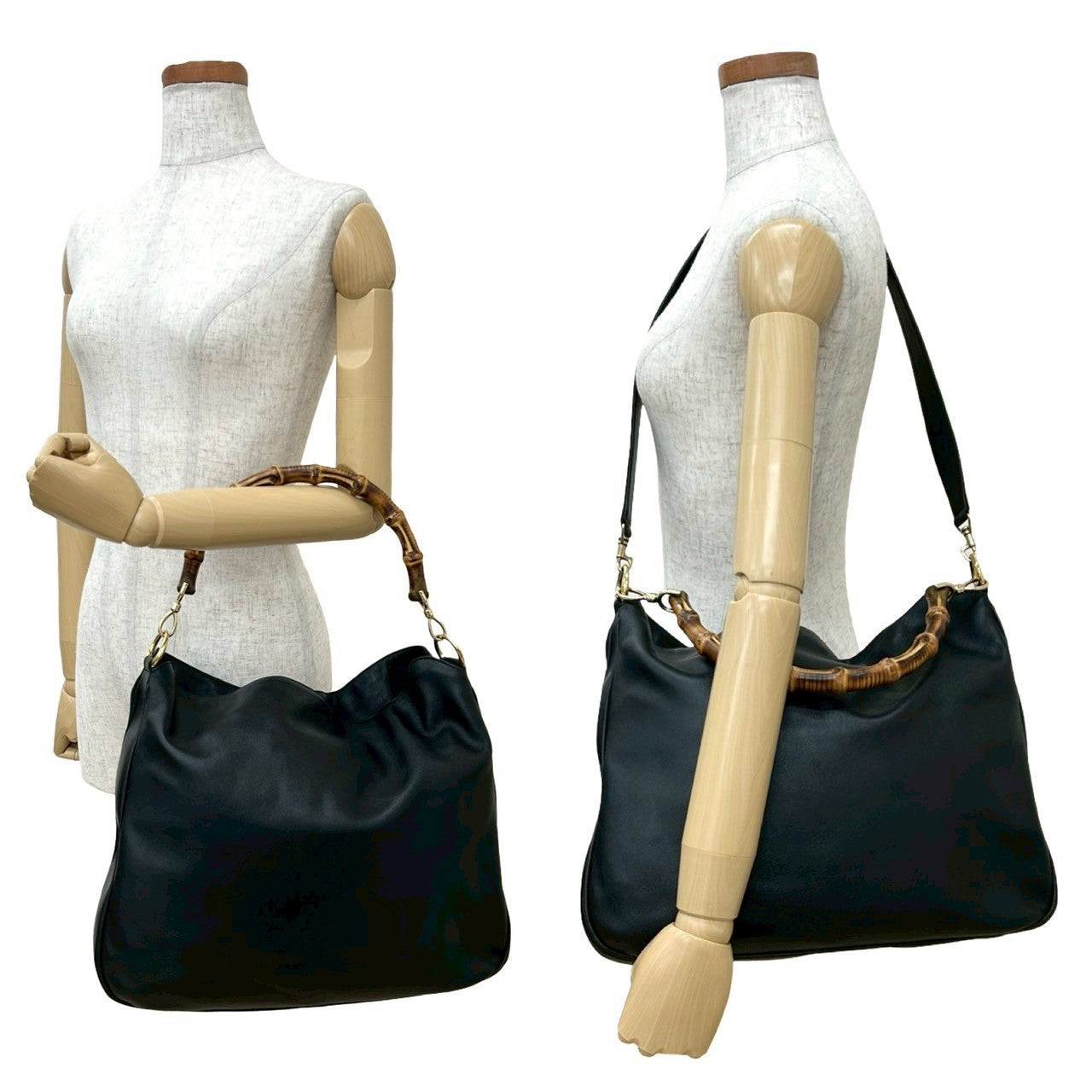 Gucci Bamboo Leather Black Handbag 4