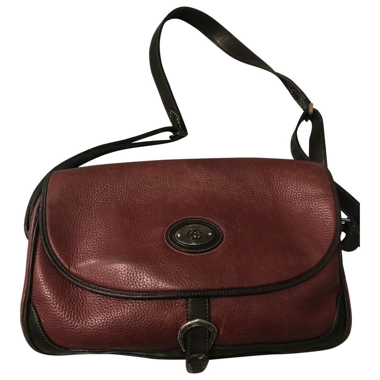 Gucci burgundy leather handbag