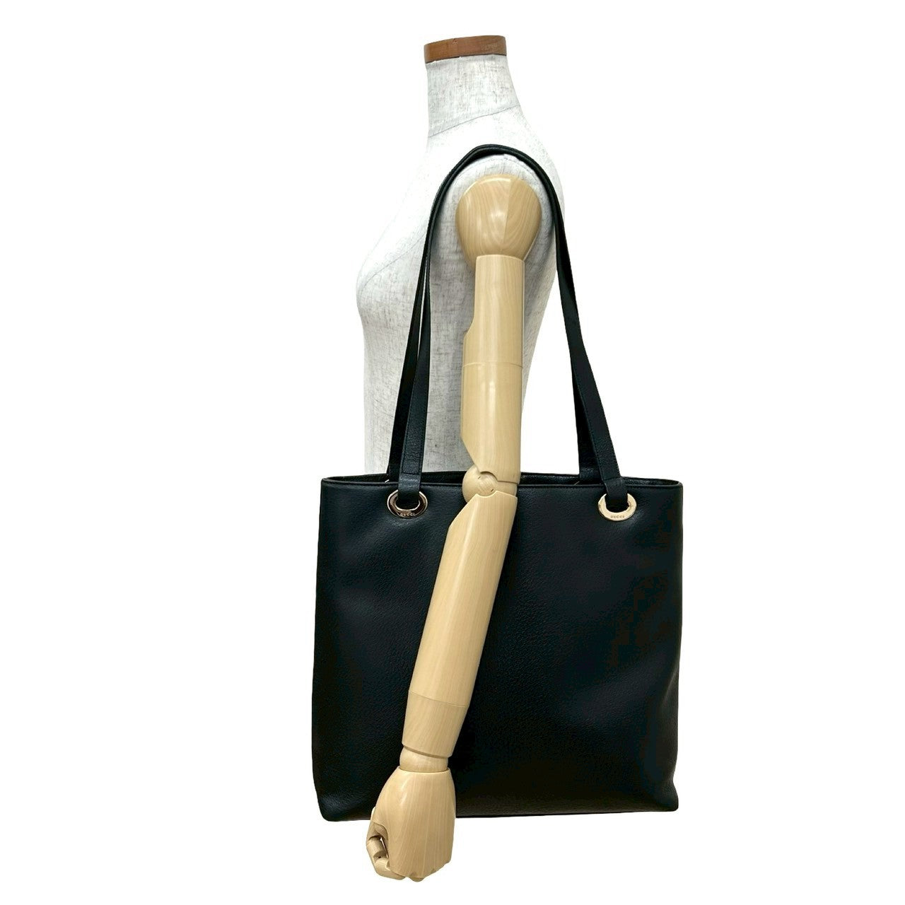 Gucci Leather Black Tote Bag 2
