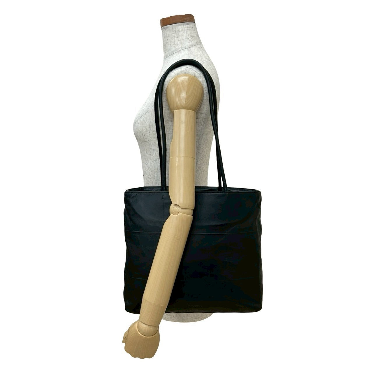 Tote Bag Leather Black Leather Black