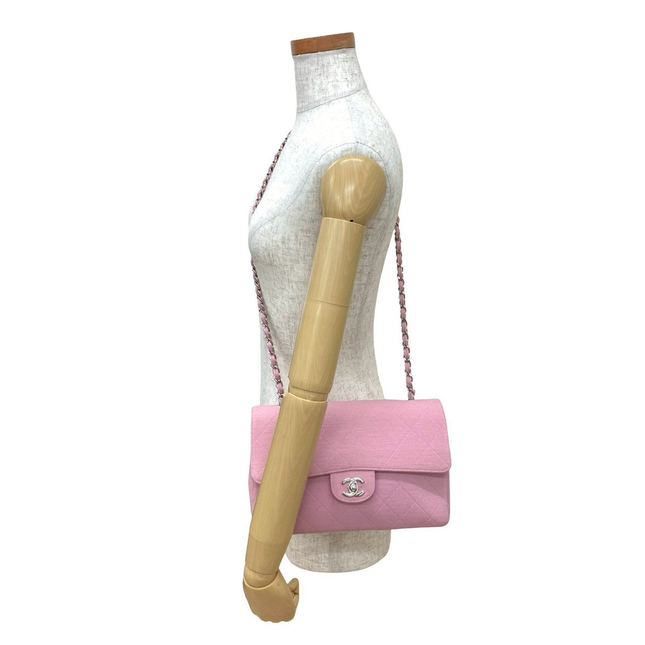 Chanel cotton Matrasse Pink Shoulder Bag