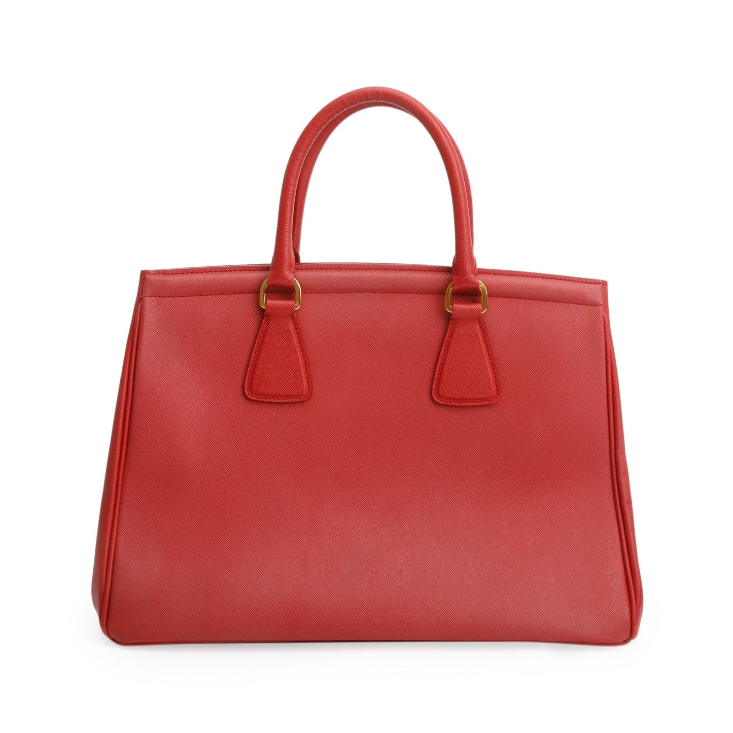 Prada Saffiano Lux Parabole Tote Handbag Red Medium Tote Bag