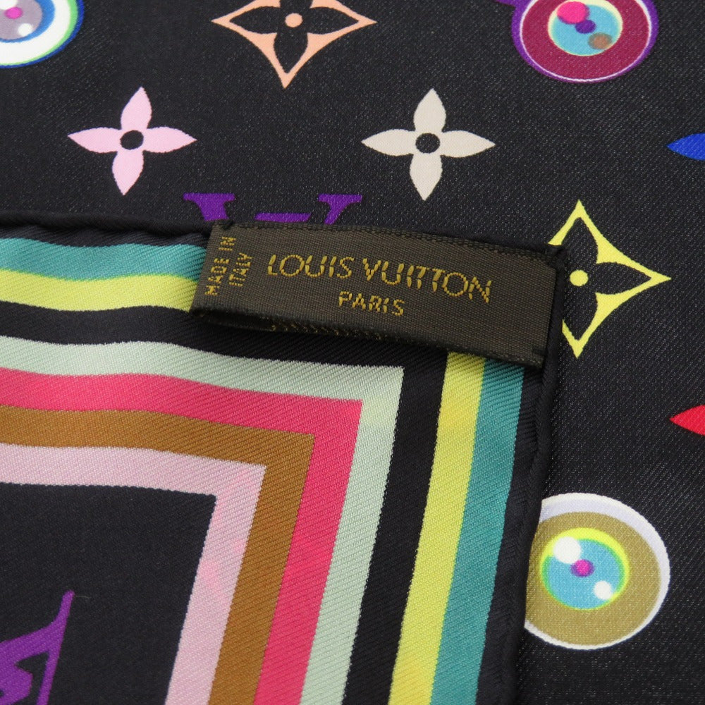 Louis Vuitton scarf M71916 silk Noir i Monogram Multicolor