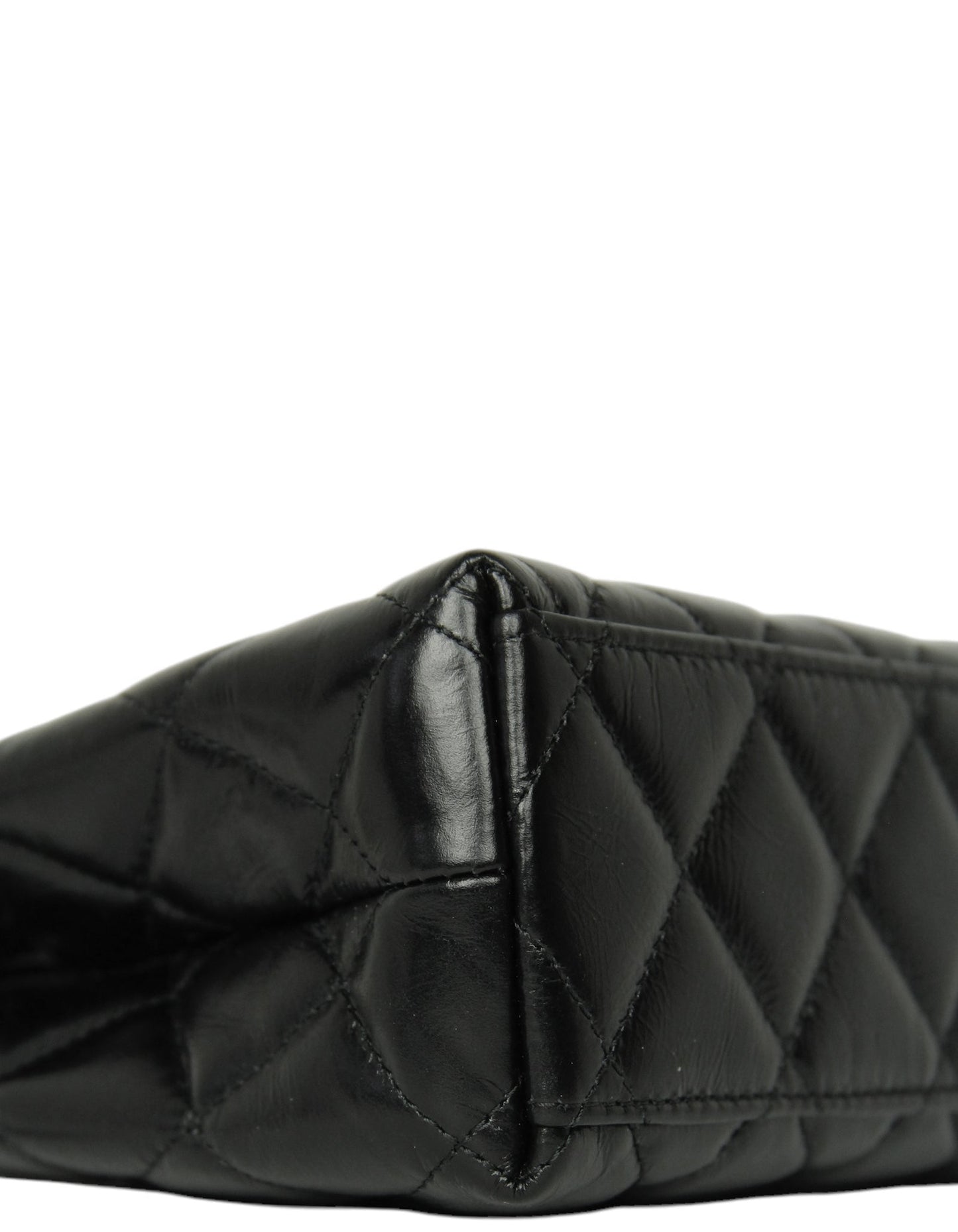 Chanel 2025 Black Calfskin Quilted Nano Kelly Shopper