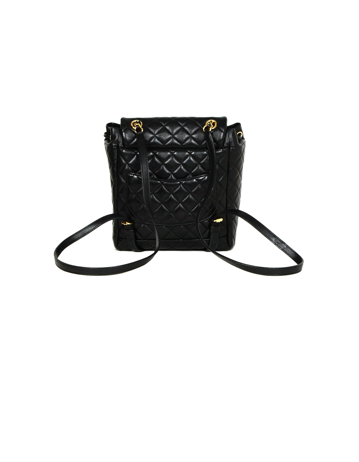 Chanel Black Lambskin Quilted Leather Small Urban Spirit Backpack Bag