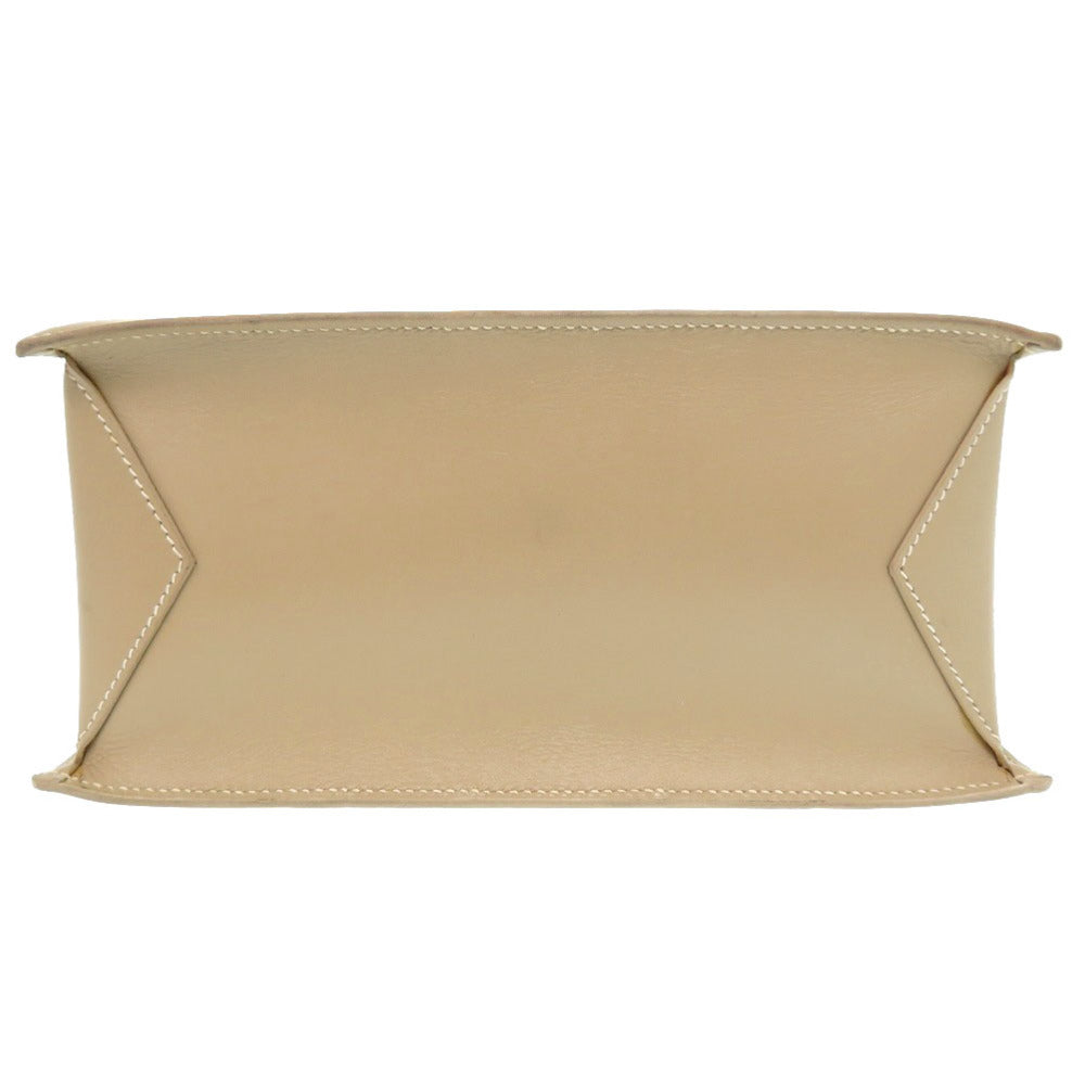 Hermes Tote Bag Box Calf Chevre Lucy Mm Women Beige