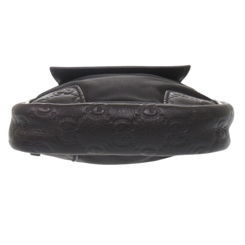 Gucci Waist , Guccisima Leather Nylon Black Handbag