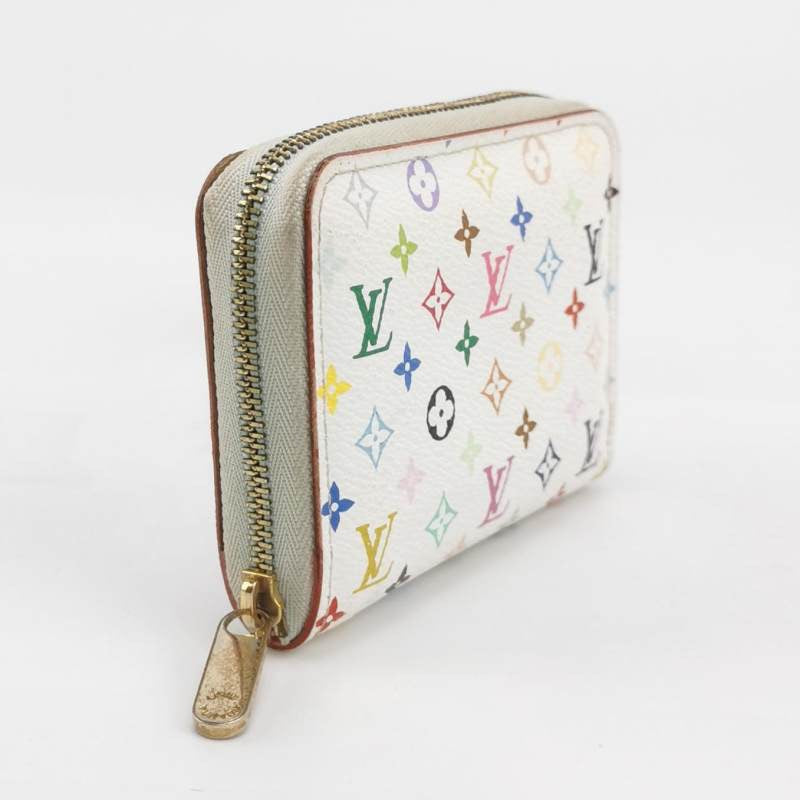 Louis Vuitton x Takashi Murakami Card Holder White Multicolor Wallet Case