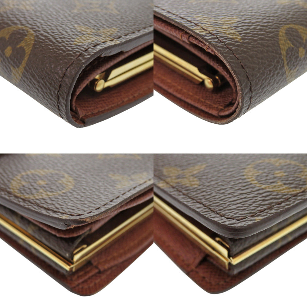Louis Vuitton Bifold M61663 Porto Monevier Vienova Monogram Canvas Brown Wallet Case