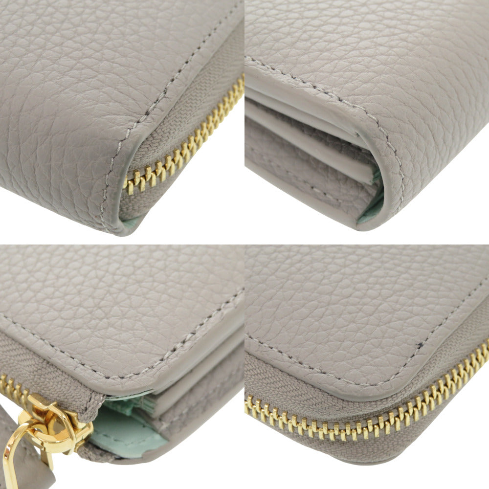 Louis Vuitton Long Purse M83654 Trion Flint Leather Gray Wallet Case