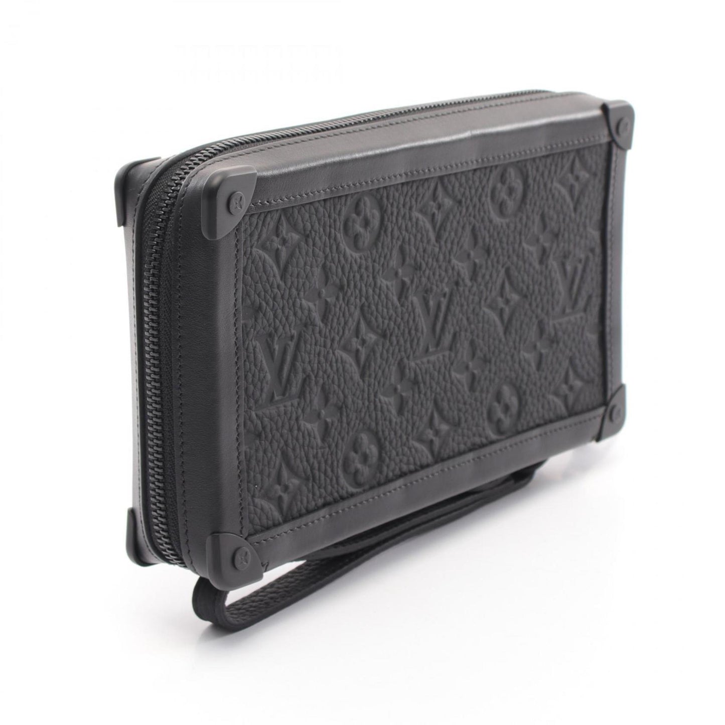 Louis Vuitton Noir Leather Clutch Bag
