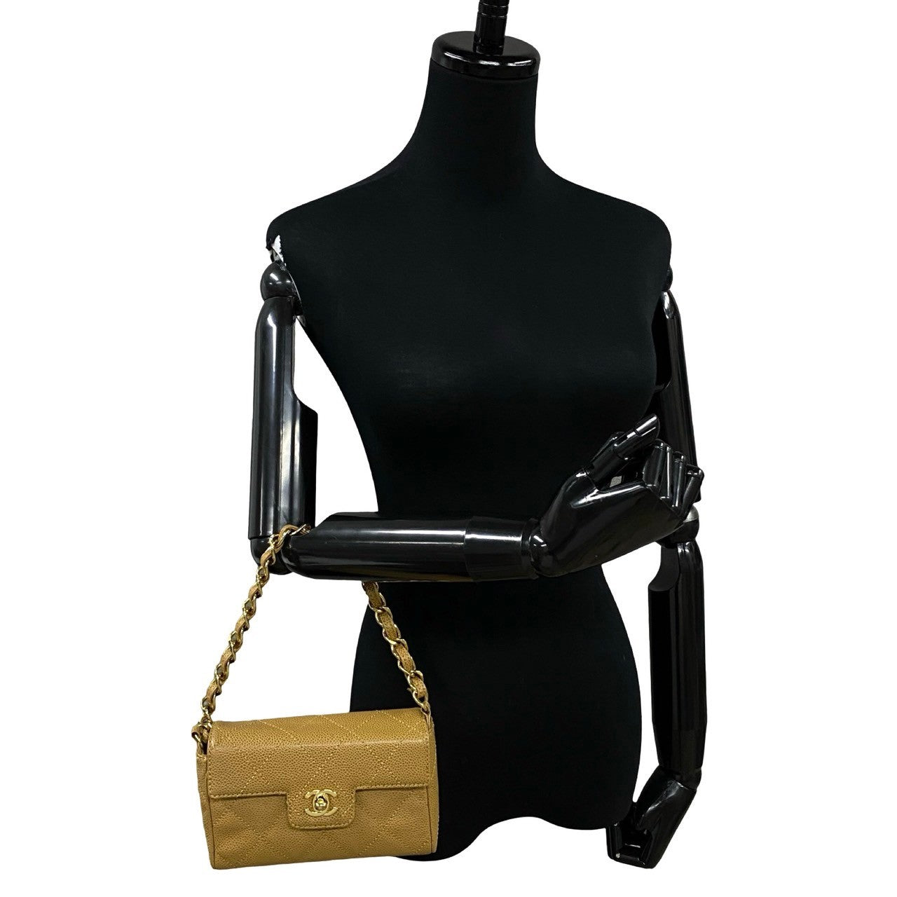 Chanel Matt caviar skin Matrasse Beige Handbag