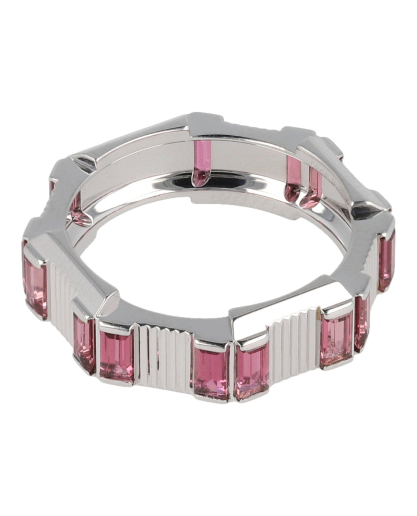 Gucci Womens Link to Love Rubellite Ring