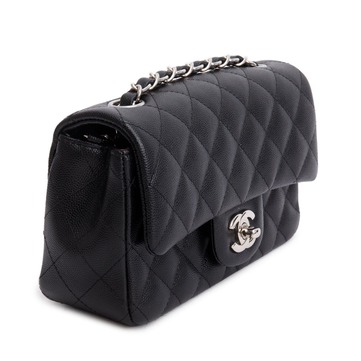 Chanel Caviar Quilted Rectangular Flap Black Travel Bag
