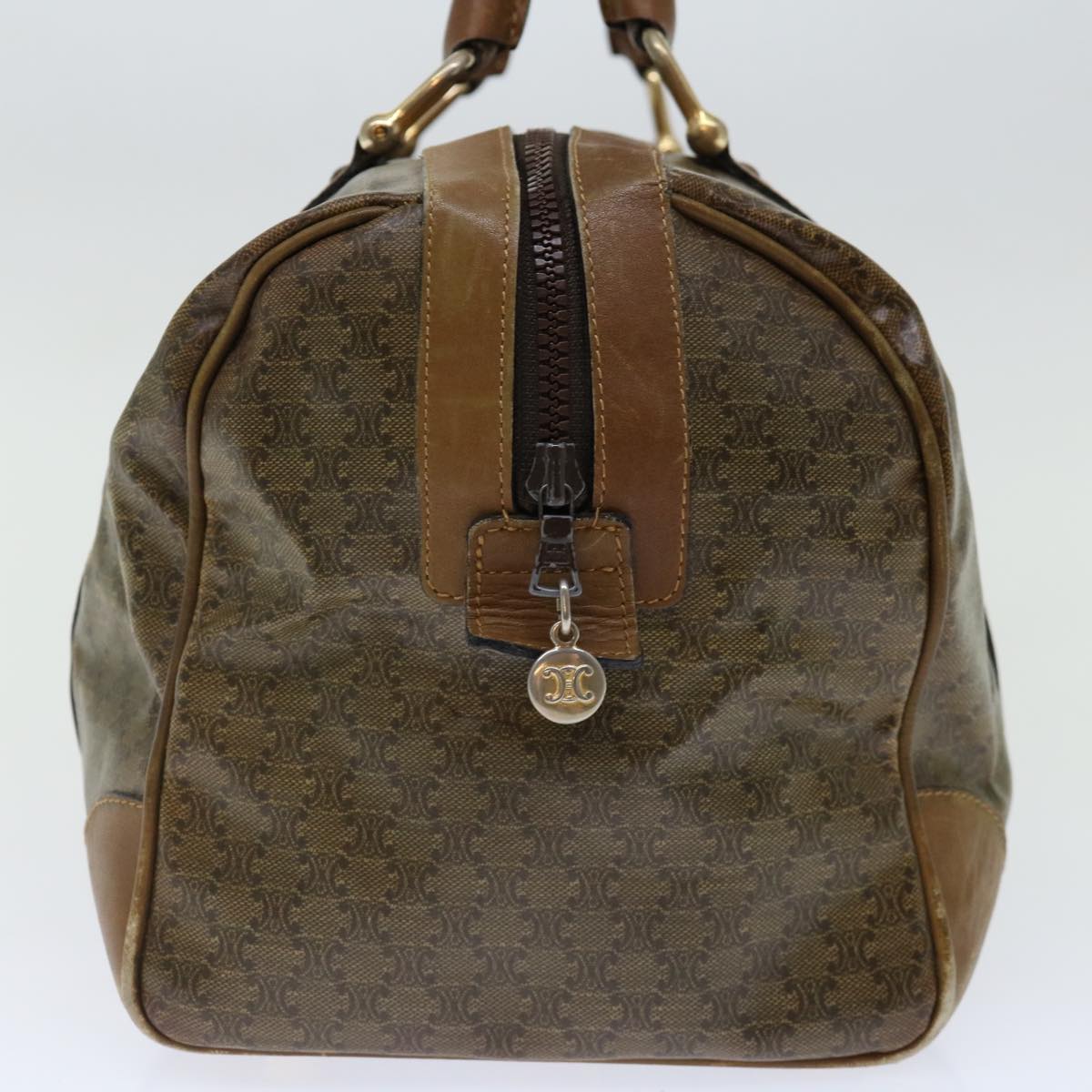 Luxury Macadam Boston Bag Coated Canvas Brown Travel Bag