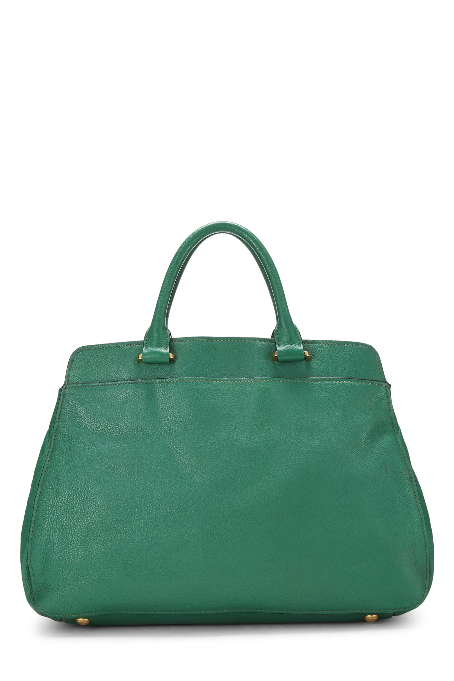 Prada Daino Convertible Handbag Vitello Green Travel Bag