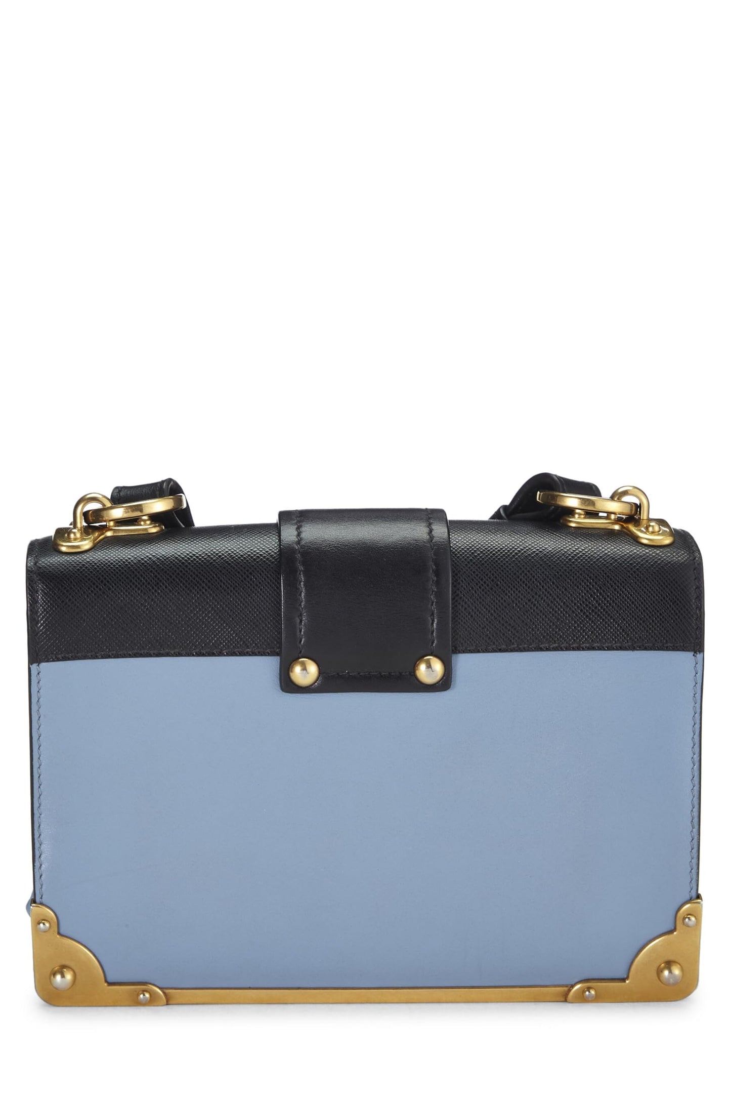 Prada Cahier Crossbody Multi Leather Blue Crossbody Bag