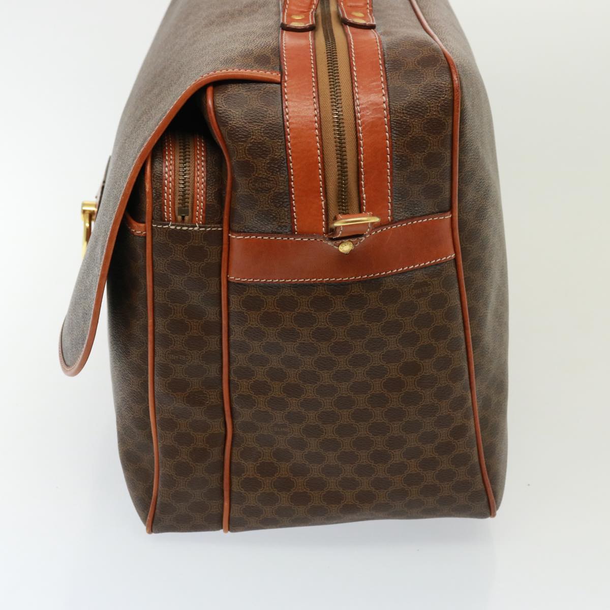 Luxury Macadam Boston Bag Pvc Way Canvas Brown Travel Bag