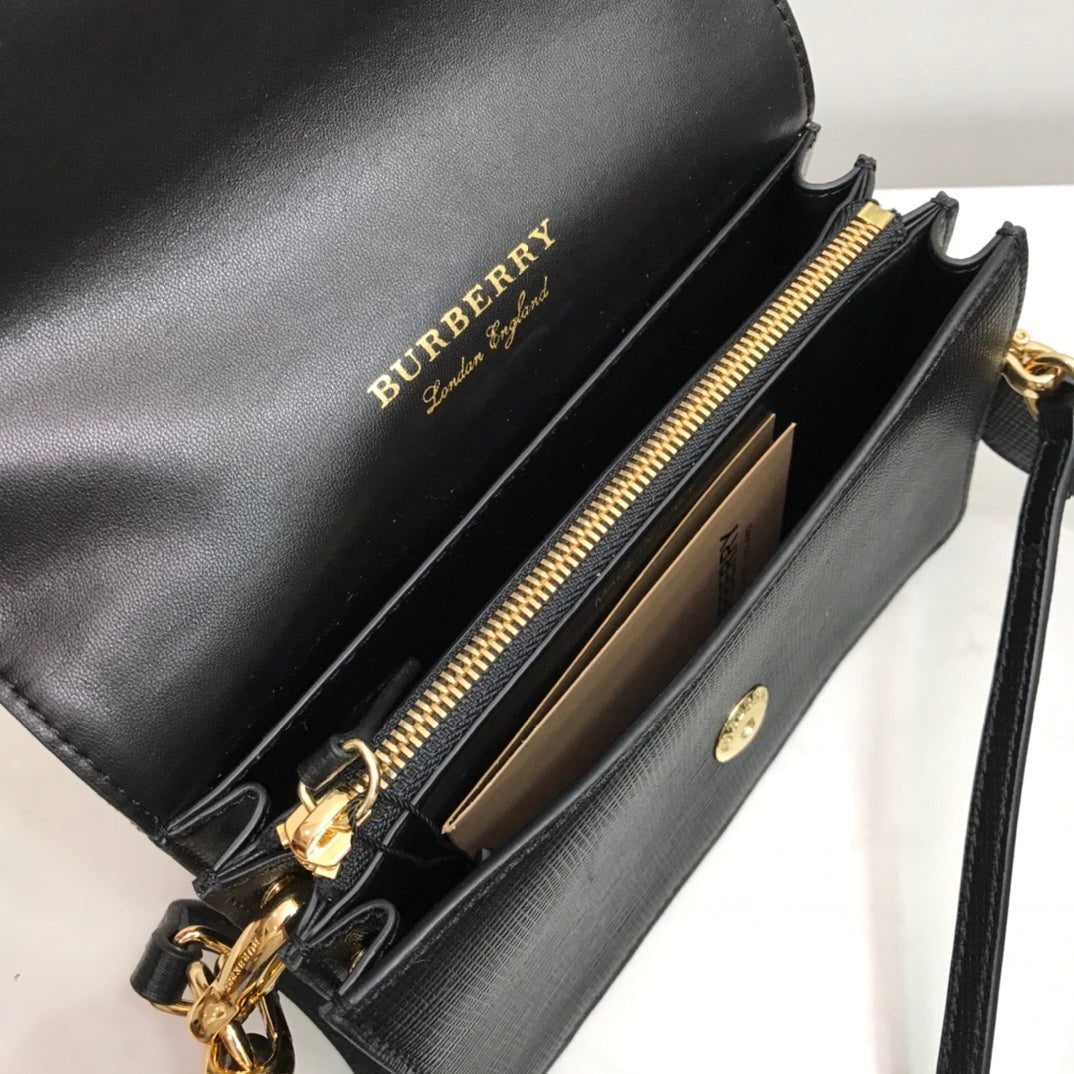 Top Quality Bridle Ho Check And Buckle Black Small Crossbody Bag 78In20Cm 6887