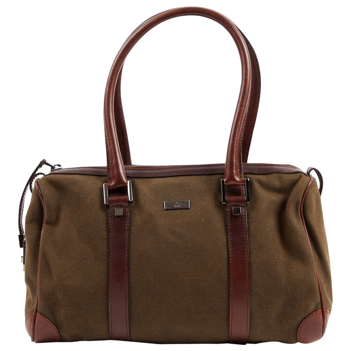 Gucci khaki cotton handbag