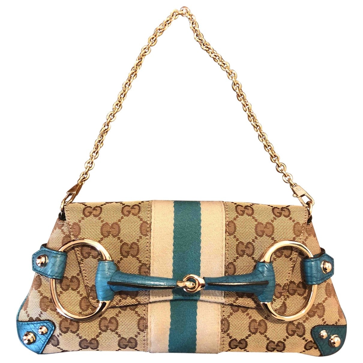 Gucci beige cloth clutch bag