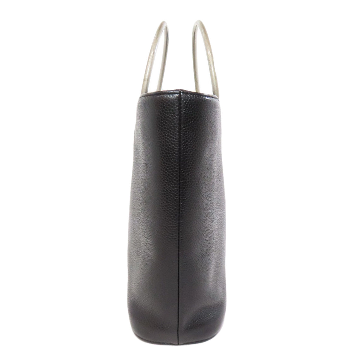 Chanel Grained Calfskin Skin COCO Mark Black Handbag