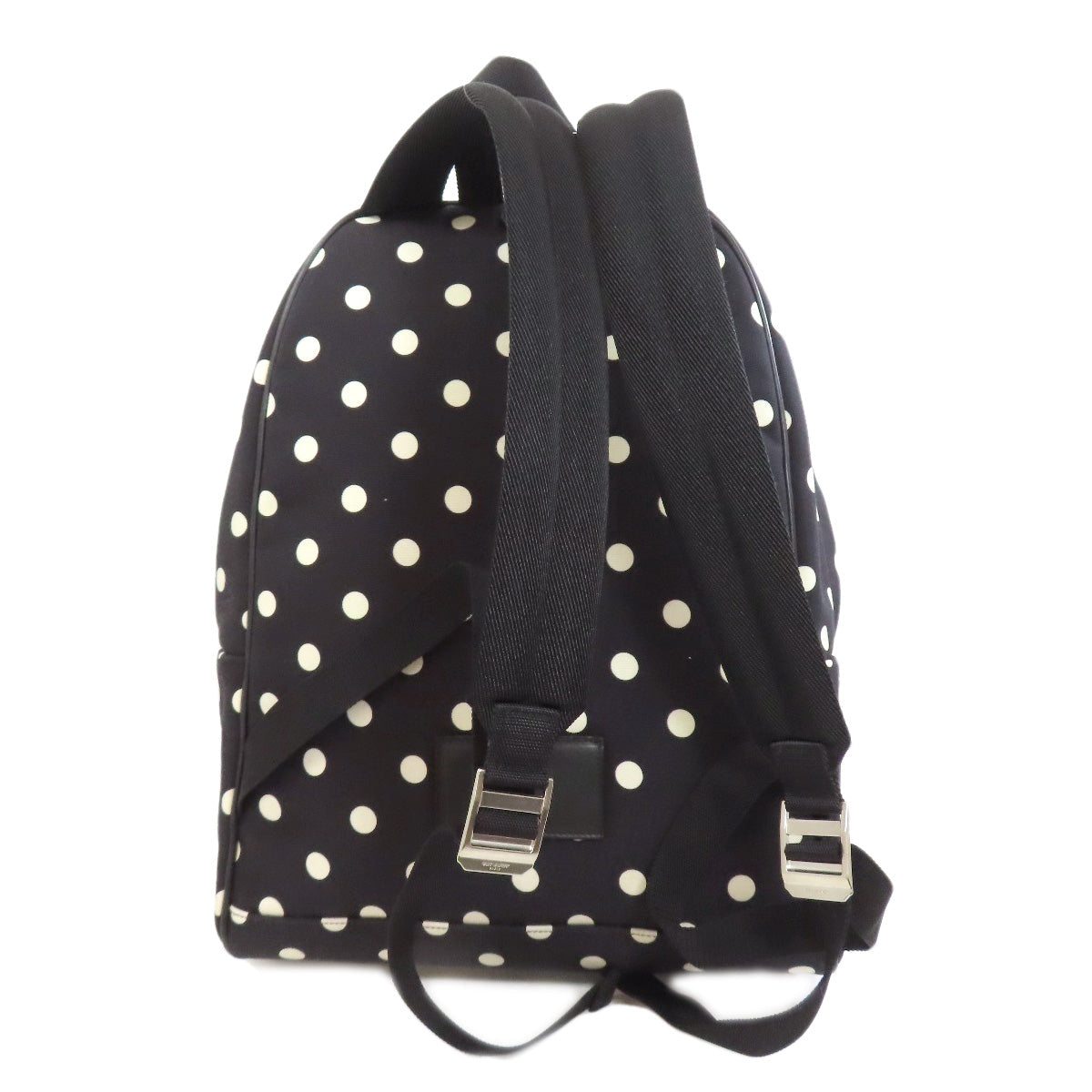 Saint Backpack Dot Pattern Canvas Black