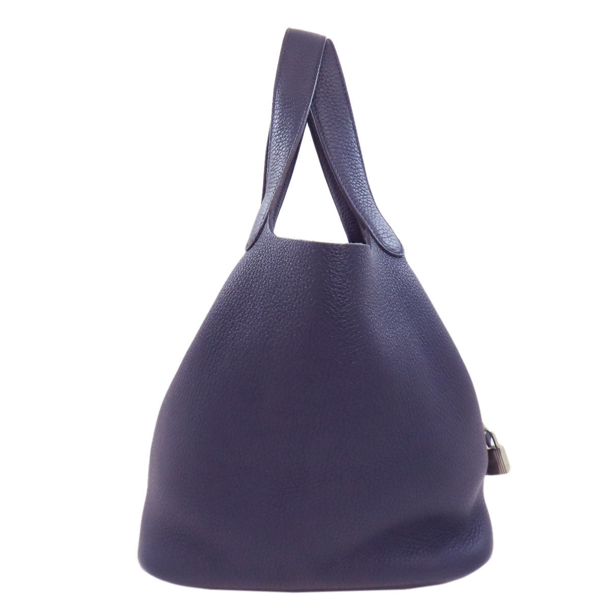Taurillon Clemence Navy Picotin Lock Mm Silvermetal Travel Bag