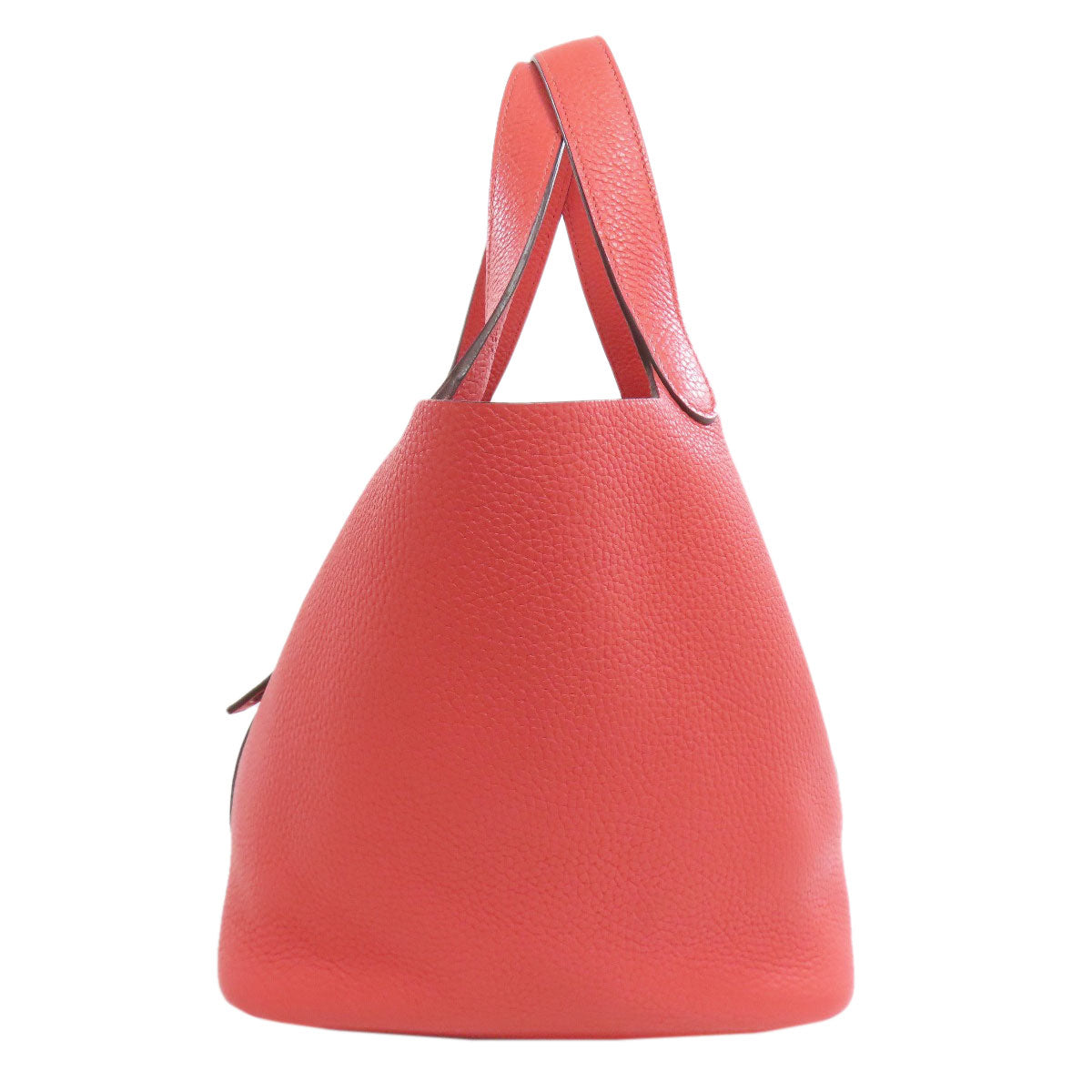 Taurillon Clemence Picotin Lock Mm Silvermetal Red Travel Bag