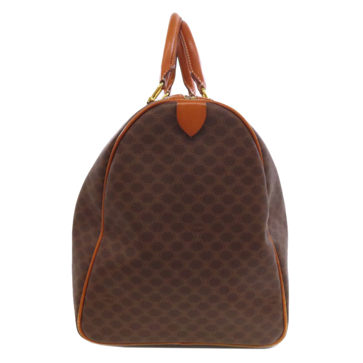 Boston Duffel Bag Pvc Macadam Pattern Brown Travel Bag