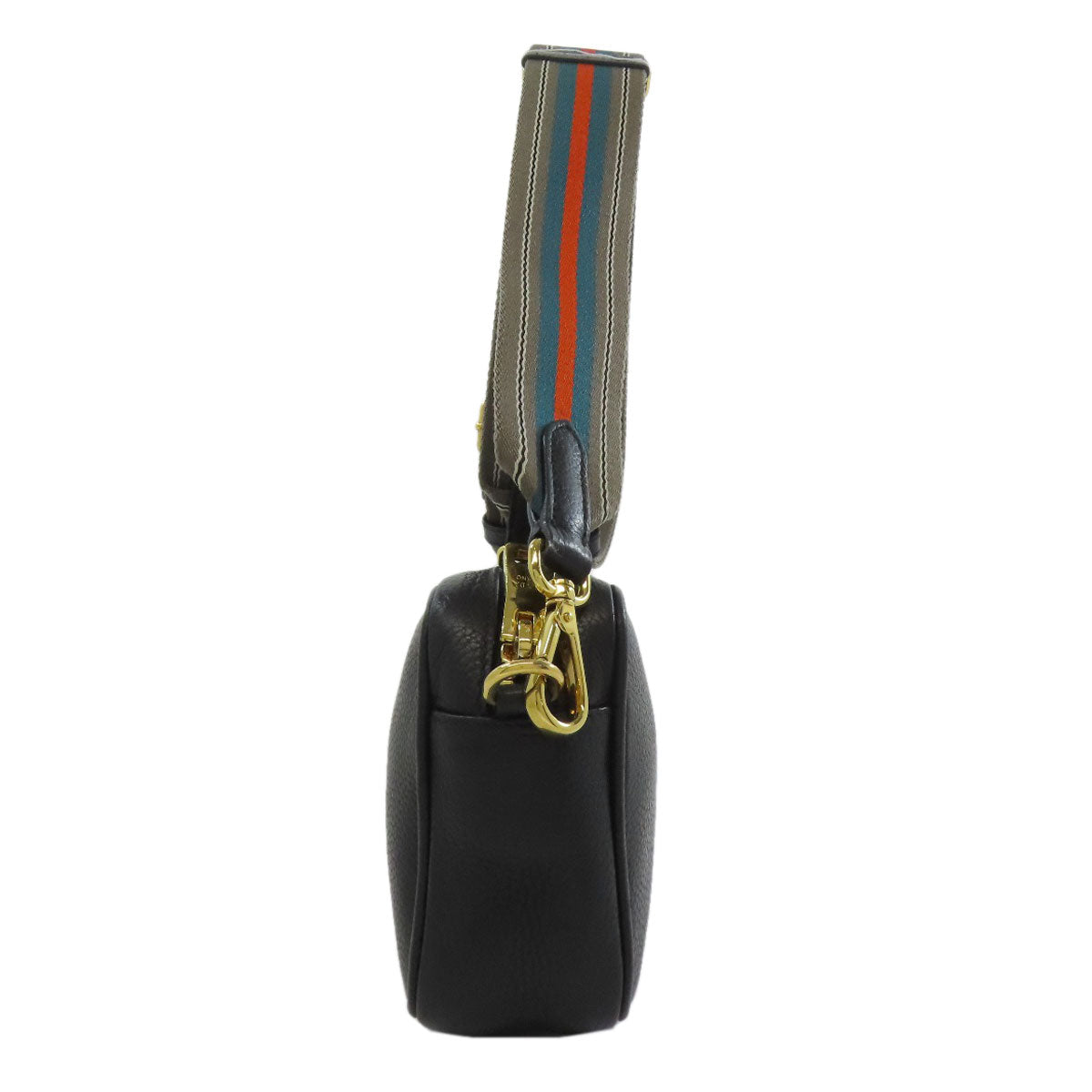 Shoulder Bag Calfskin Long Shoulder Black