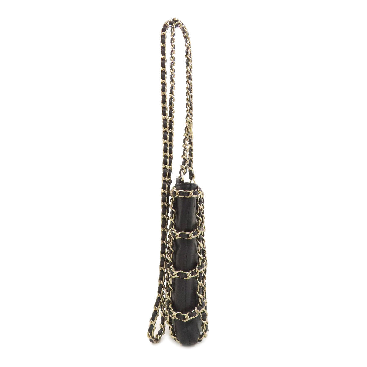 Chanel lambskin ChainShoulder Black Gold Shoulder Bag