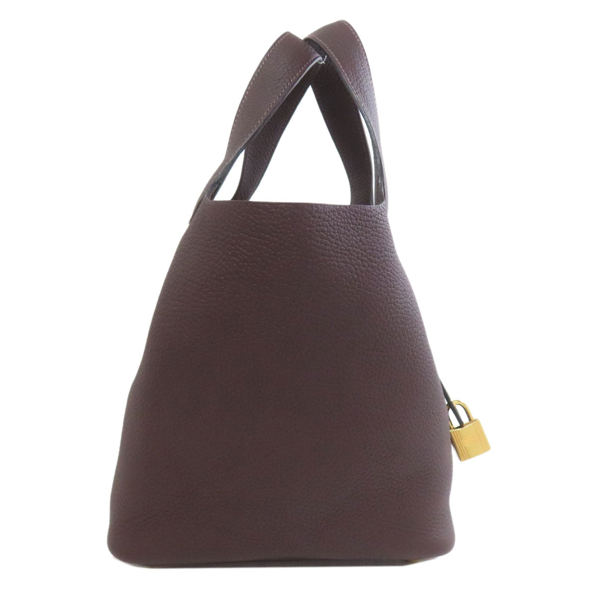 Taurillon Clemence Picotin Lock Pm Metal Brown Gold Travel Bag