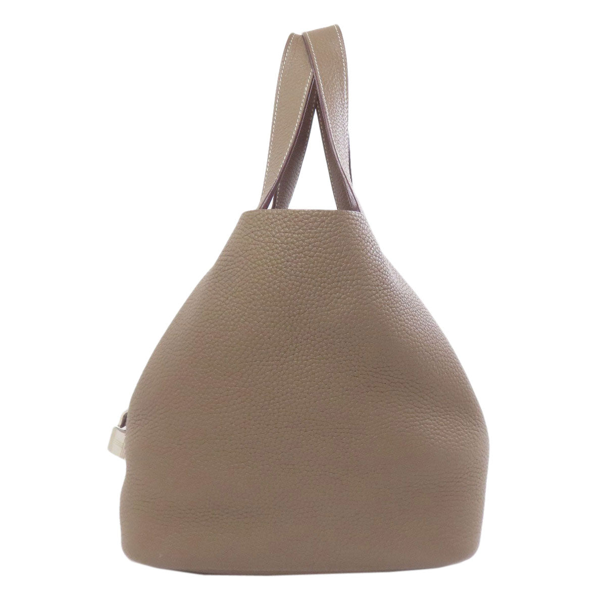 Taurillon Clemence Picotin Lock Mm Etoupe Silvermetal Beige Travel Bag Etoupe Silvermetal
