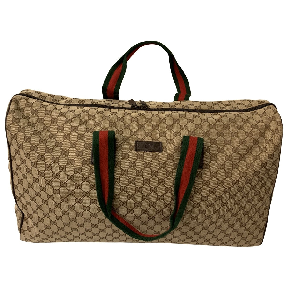 Gucci beige cloth travel bag