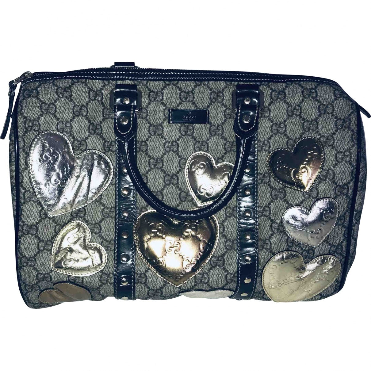 Gucci boston beige cloth handbag