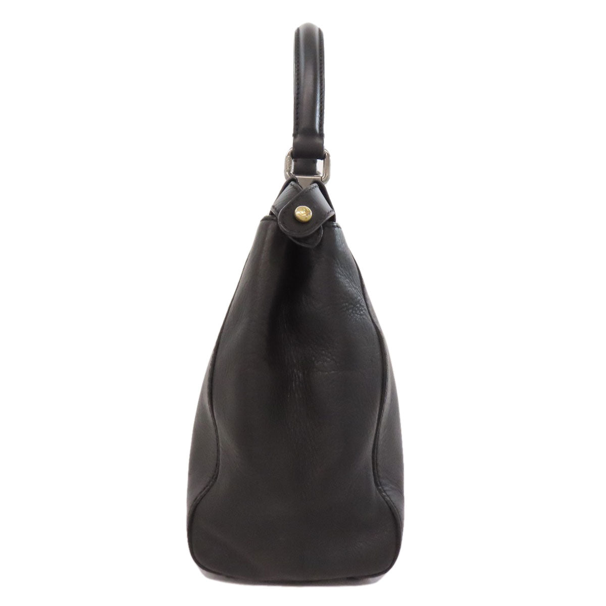 Fendi Handbag Calfskin Peekaboo 2Way Black Travel Bag